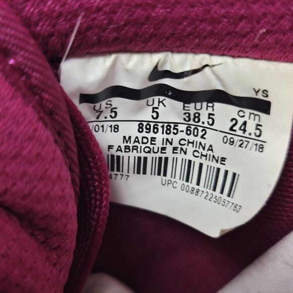 Womens Nike Air Force 1 True Berry Suede Athletic Sneakers Size 7.5 896185-602 - Picture 8 of 13